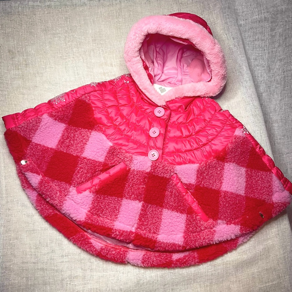 NWOT Beautiful Obermeyer Minuet Fleece Cape - coat XS kids